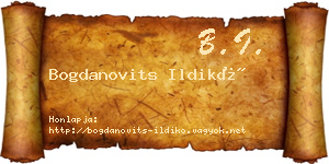 Bogdanovits Ildikó névjegykártya