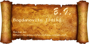 Bogdanovits Ildikó névjegykártya